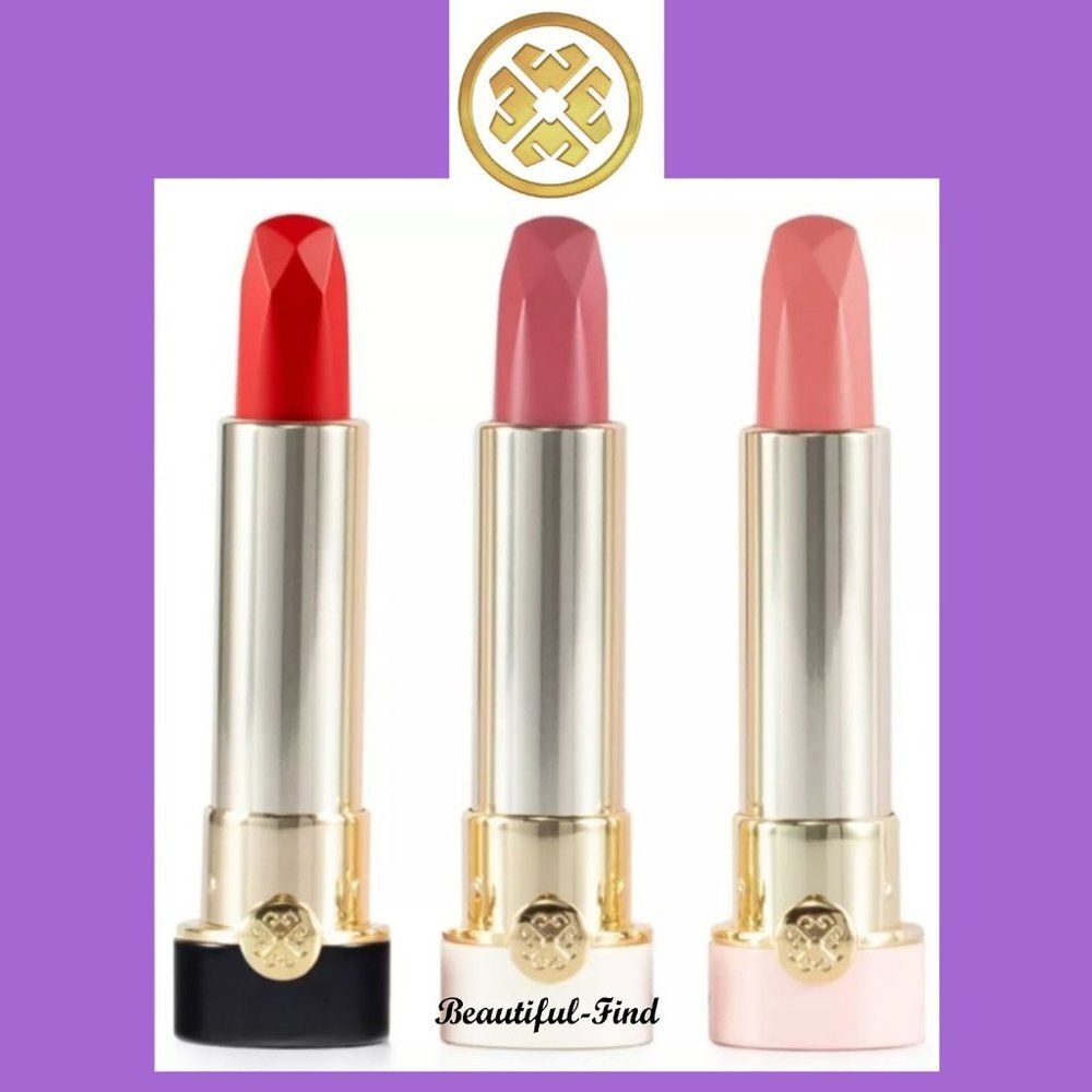 TATCHA Set of 3 Lipstick -KYOTO RED , PLUM & CHERRY BLOSSOM, NIB